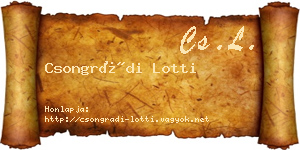 Csongrádi Lotti névjegykártya